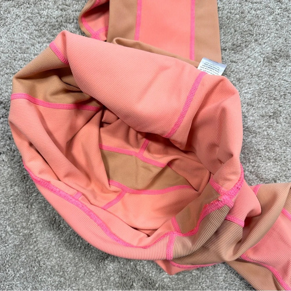 Wilo The Label Rib Contrast 7/8 Leggings Pink Peach Size S - Picture 8 of 14